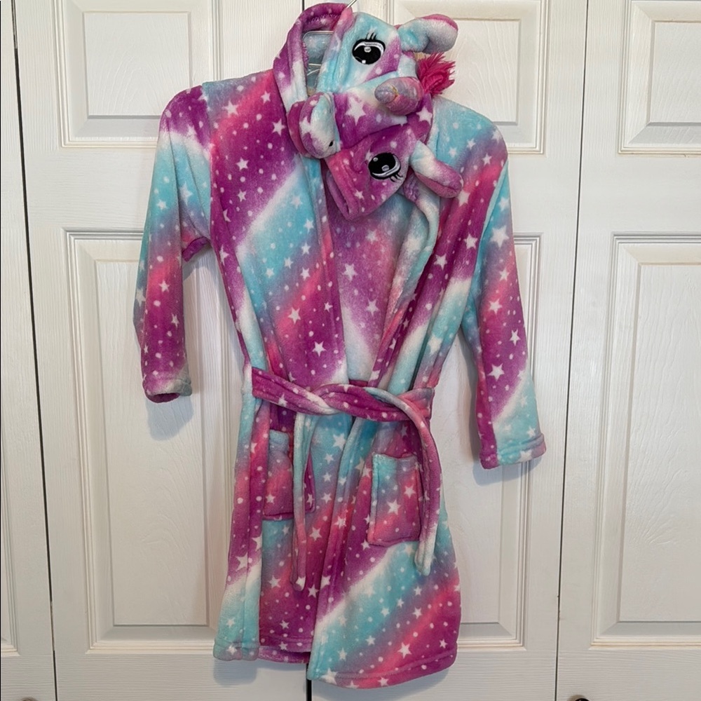 Kids Unicorn Hooded Star Robe